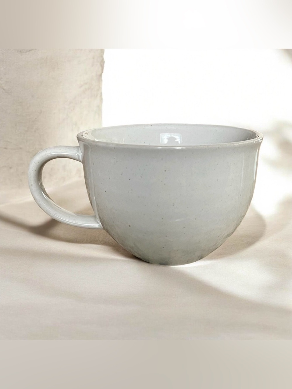 Hearth & Hand Magnolia Stoneware Mug Wide Mouth Latte Bowl Speckled Gray White